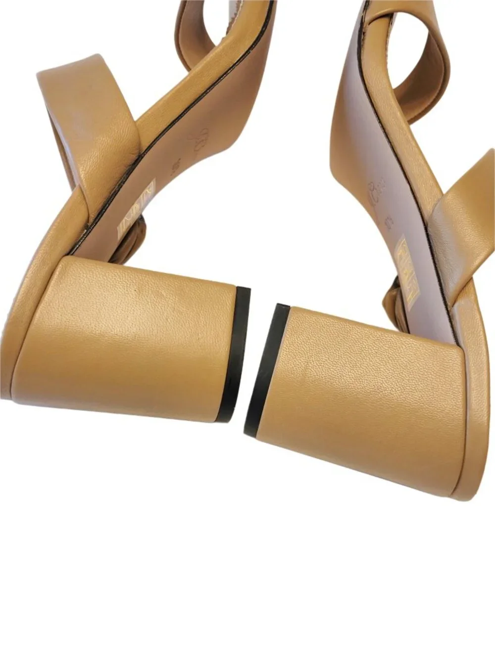 J. Crew Lucie Double Strap Strap Block Heel Sandal in Light Camel